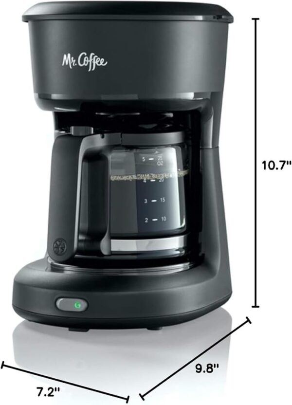 Mr. Coffee® 5-Cup Mini Brew Switch Coffee Maker, Black - Image 2