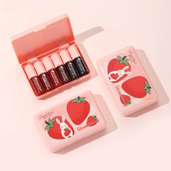 Eakroo 6 Colors Lip Tint Stain Mini Liquid Lipstick, Korean Lip Gloss Moisturizing Natural, Multi-Use Lip and Cheek Tint, Non-Stick Cup, Lightweight, High Pigment, Long-Lasting, Vivid Color - Image 4