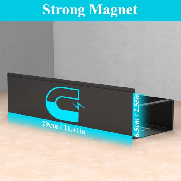 4 Pack Magnetic Spice Storage Rack Organizer for Refrigerator and Oven, Black Fridge Organizers and Storage - Image 4