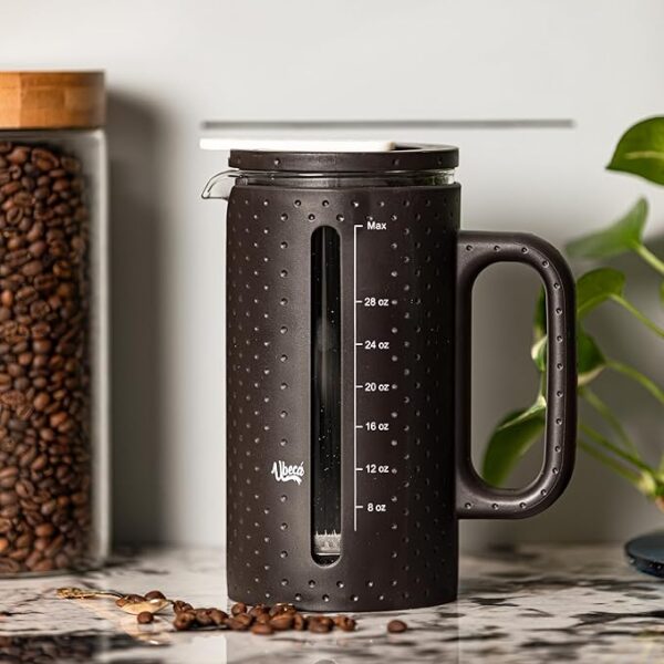 The 34oz Large French Press Coffee Maker – Elegant Borosilicate Glass Carafe, Heat-Resistant & Minimalist Handle, Premium Design for Coffee, Tea & Hot Drinks – BPA-Free 1000ml Coffee Brewer - Image 7