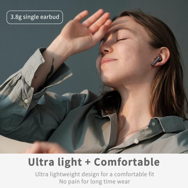 Wireless Earbuds, 2025 Bluetooth 5.4 Headphones in Ear with 4 ENC Noise Cancelling Mic, New Wireless Earphones HiFi Stereo Deep Bass 40H Playtime, LED, In-Ear Bluetooth Ear Buds IP7 Waterproof, USB-C - Image 3