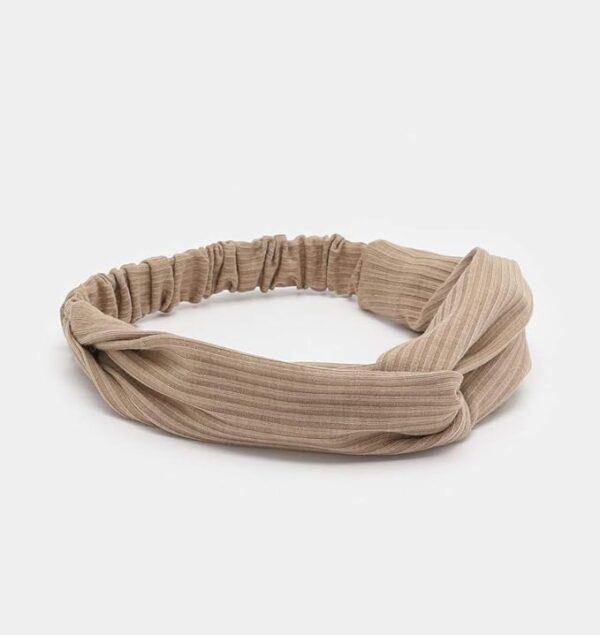 Huachi Headbands for Women Twist Knotted Women Head Bands Boho Stretchy Hair Bands Non Slip for Girls Criss Cross Turban Plain Headwrap Yoga Workout Vintage Hair Accessories, Solid Color - Image 6