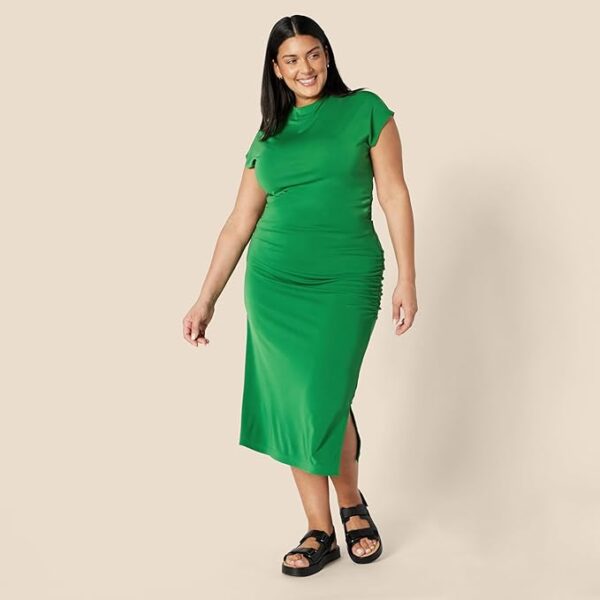 Amazon Essentials Women's Slim-Fit Ruched Matte Jersey Skirt (Top Sold Separately) - Image 2
