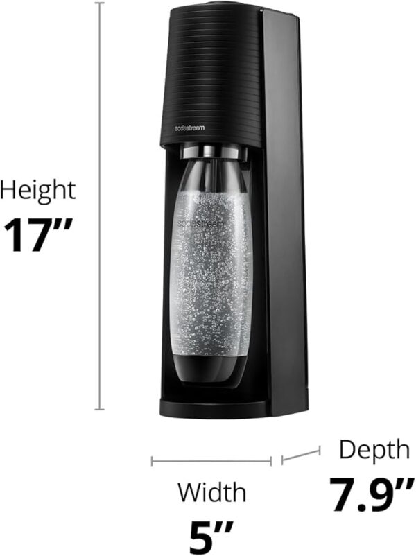 SodaStream - Terra Soda Streaming Machine - STARTER KIT - Sparkling Water Maker with CO2 & Bubly Drop - Eco-Friendly, No Batteries Needed - Black - Image 9