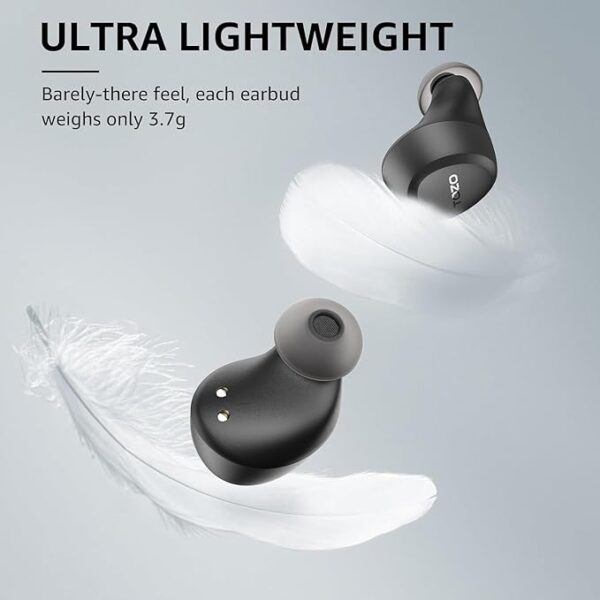 TOZO A1 Wireless Earbuds Bluetooth 5.3 Light Weight in Ear IPX5 Waterproof Headphones 2 Mic for AI Calls, Immersive Premium Sound Bass Headset with Charging Case, 32 Presets EQ Customization via App - Image 6