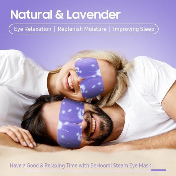 20 Packs Steam Eye Mask, Heated Eye Mask Warm Compress for Eyes, Disposable Self Heating Steam Mask for Home, Sleep, Spa, Travel Essentials & Relaxation Gifts for Women (Lavender) - Image 6