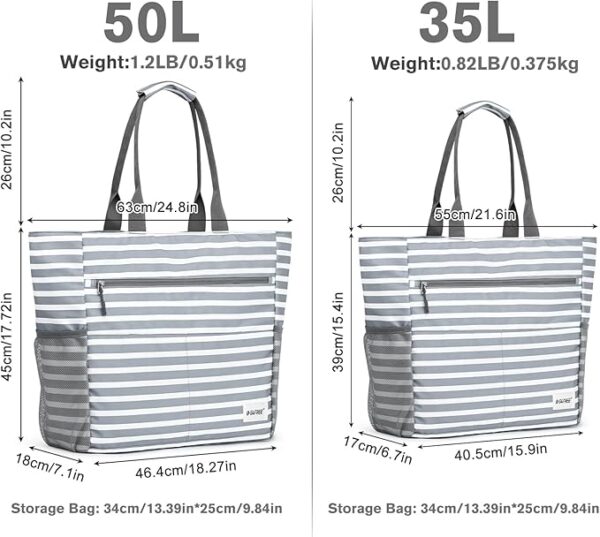 G4Free Beach Bag, Waterproof Sandproof Beach Tote Bag, Large Capacity Foldable for Women - Image 6