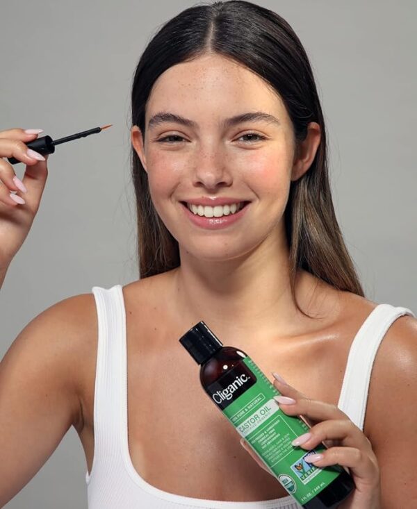 Cliganic USDA Organic Castor Oil, 100% Pure (16oz with Eyelash Kit) - For Eyelashes, Eyebrows, Hair & Skin | Bulk, Natural Cold Pressed Unrefined Hexane-Free | DIY Carrier Oil Visit the Cliganic Store - Image 5