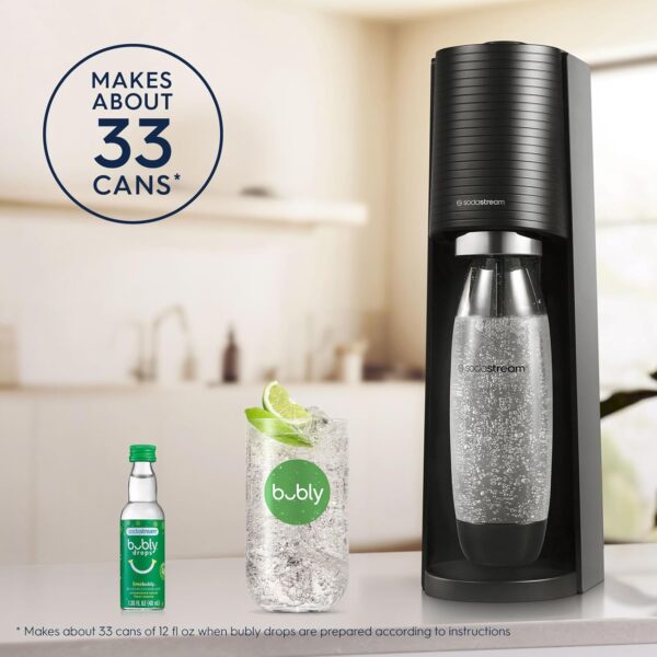 SodaStream - Terra Soda Streaming Machine - STARTER KIT - Sparkling Water Maker with CO2 & Bubly Drop - Eco-Friendly, No Batteries Needed - Black - Image 5