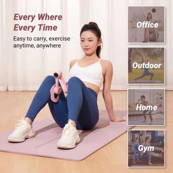 MERACH Thigh Master, Thigh Trainer, Pelvic Floor Muscle Trainer, Inner Thigh Exercise Workout Equipment for Home, Pelvic Floor Strengthening Device Women - Image 4