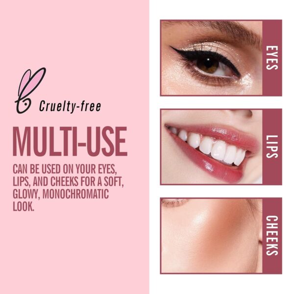 KIMUSE Multi Stick Trio Face Makeup, Cream Blush Stick for Cheeks & Lips, Contour Stick & Highlighter Makeup Sticks for All Skin - Image 5