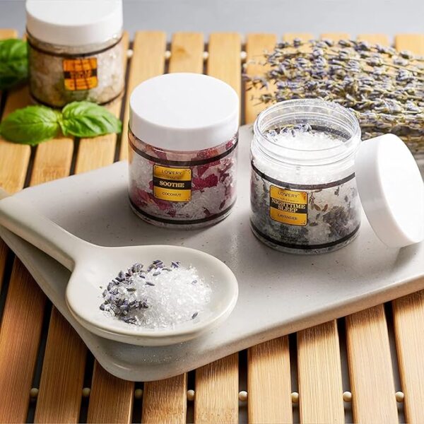 Epsom Bath Salts Gift Set, Relaxing Spa Salt W/Essential Oils, Mothers Day Gifts for Mom, Wife - Lavender, Eucalyptus, Lemon Basil, Coconut, Tea Tree, Honey Almond Salt, Self Care Gifts for Women - Image 5