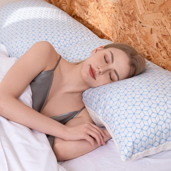 Shredded Memory Foam Pillows King Size Set of 2, Cooling Pillow Firm and Soft Adjustable for Side Back Stomach Sleepers - Image 3