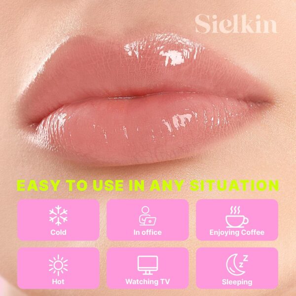 Overnight Lip Mask Lip Butter Balm: 24hrs Hydrating Repair Treatment Lip Sleeping Mask - Hyaluronic Acid/Shea Cocoa Seed Butter/Beeswax/Vitamins for Chapped Dry Lips Care/Moisturizer - Fade Lip Lines - Image 3