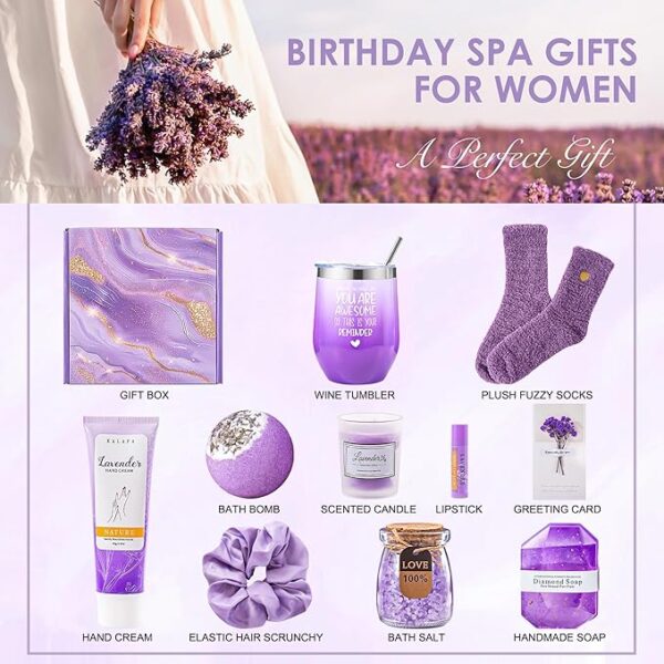 Mothers Day Gifts for Mom, Gifts for Women, Unique Birthday, Christmas, Valentines, Galentines Gift for Women Her, Wife, Teacher, Best Friend, Girlfriend, Sister, Coworker (Lavender) - Image 3