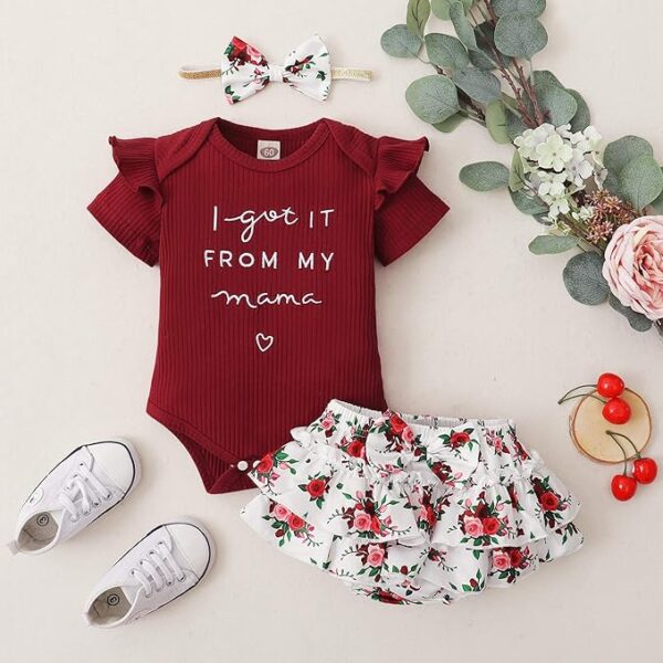 Mioglrie Newborn Infant Baby Girl Clothes Romper Shorts Set Floral Summer Outfits Cute Baby Clothes Girl - Image 2