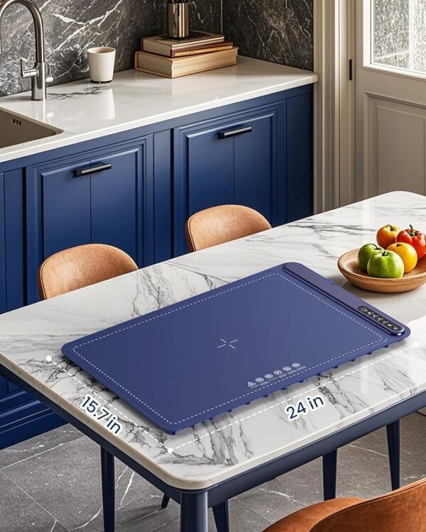 Food Warming Mat - Fast Heating Silicone Electric Warming Tray with 4 Level Temperature, Raised Feet Protects Table, Roll Up Buffet Hot Plates Heat Pad, Portable Food Warmer for Parties Home Travel - Image 8