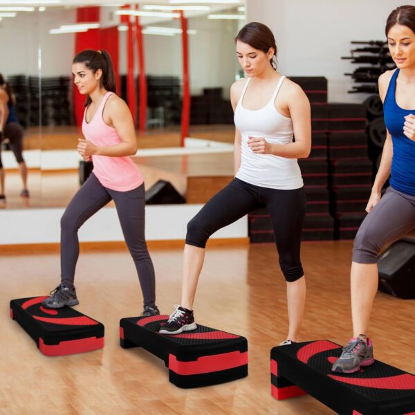BalanceFrom Aerobic Exercise Step Platform, Home & Gym Workout Stepper, Green - Image 3