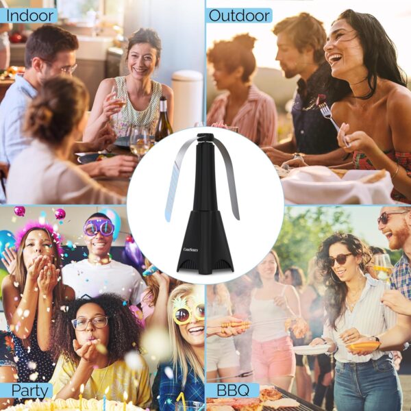 Fly Fans for Tables (4 PCS) - Soundless Fly Swatter Fan for Outdoor Restaurant, Marina, BBQ and Picnic - Image 2